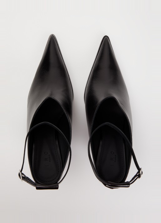 IRO Fauve pump van leer - detail 3 zwart