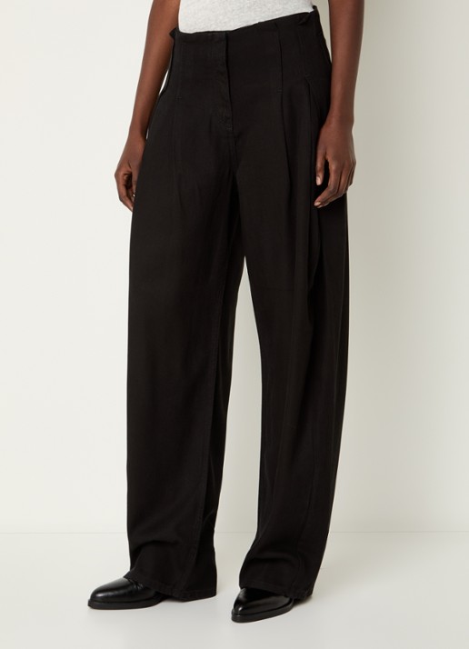 IRO Flowy high waist loose fit jeans met plooidetail