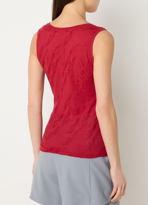 IRO Galadriel top met structuur - achterkant 4 rood