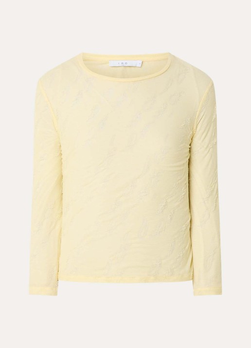IRO Gracelia longsleeve met structuur - voorkant geel