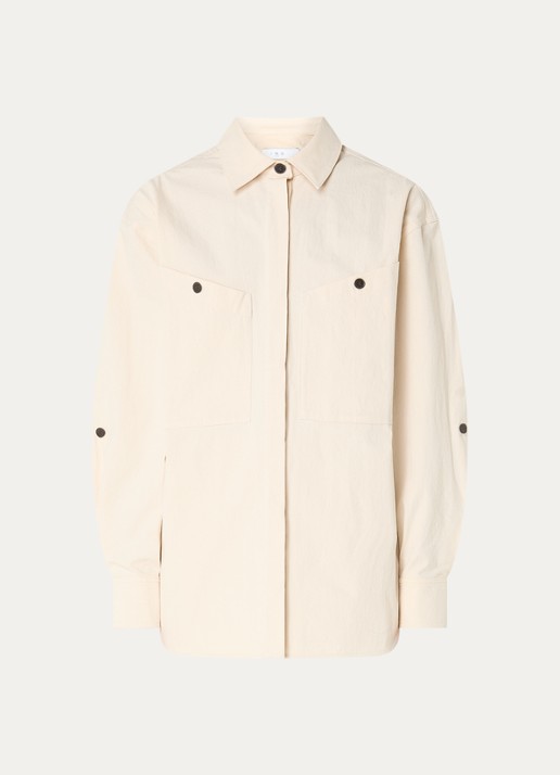 IRO Jilianne blouse met borstzakken - voorkant creme