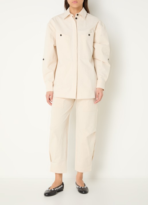 IRO Jilianne blouse met borstzakken - voorkant 2 creme