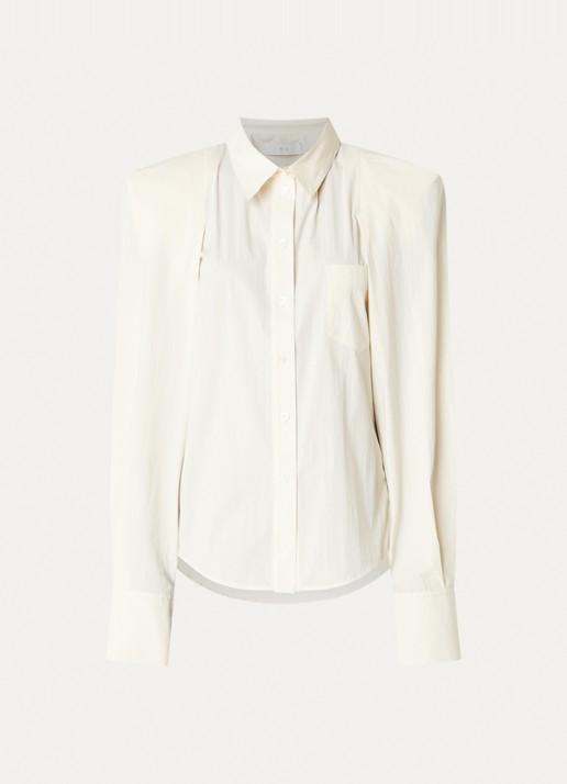 IRO Lizbeth blouse met ballonmouw - voorkant 3 creme