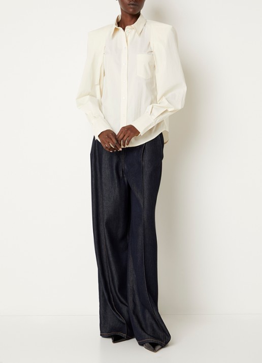 IRO Lizbeth blouse met ballonmouw - voorkant 4 creme