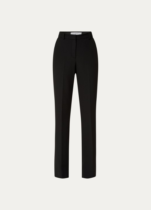 IRO Marila high waist bootcut fit pantalon met persplooi - voorkant 2 zwart