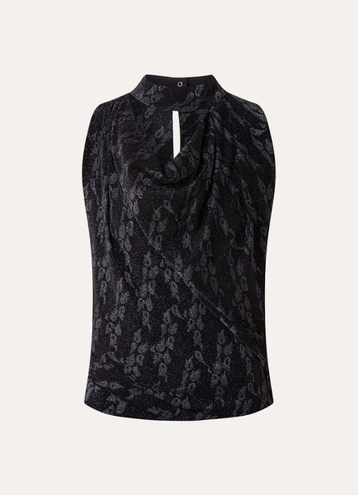 IRO Ornelia top met lurex - voorkant 3 zwart