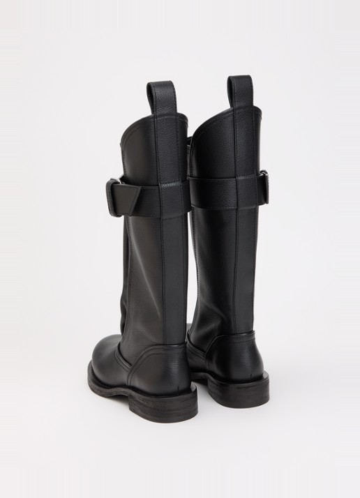 IRO Riff biker boot van leer - achterkant 2 zwart
