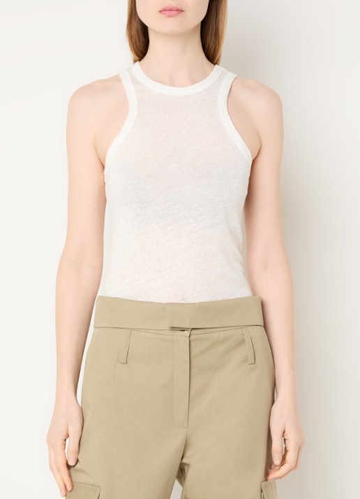 IRO Safrina semi-transparante tanktop van linnen