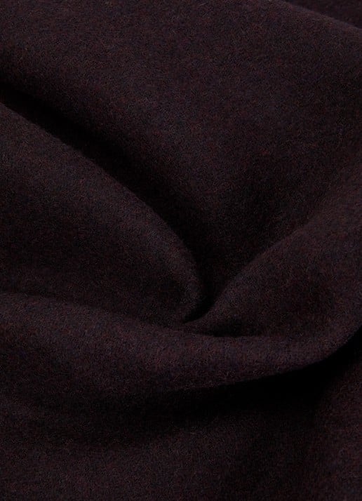 IRO Tender sjaal in wolblend met franjes 220 x 35 cm - detail 2 aubergine