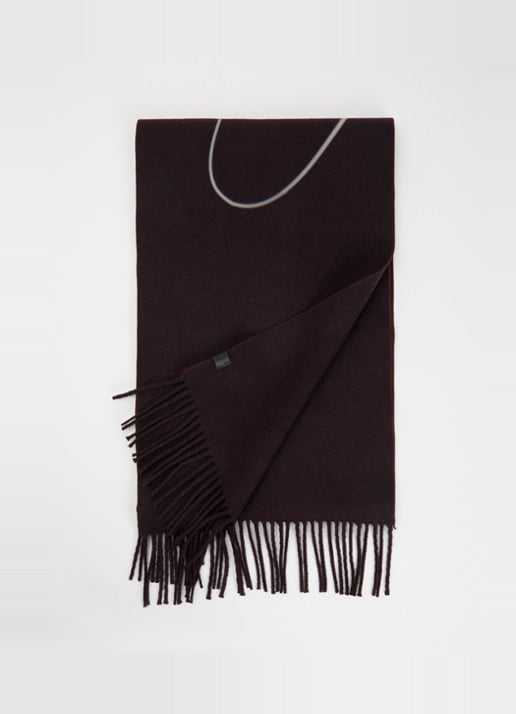 IRO Tender sjaal in wolblend met franjes 220 x 35 cm
