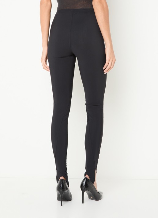 IRO Titanium skinny fit legging met ruches - achterkant 2 zwart