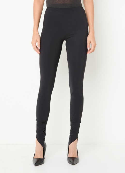 IRO Titanium skinny fit legging met ruches - detail zwart