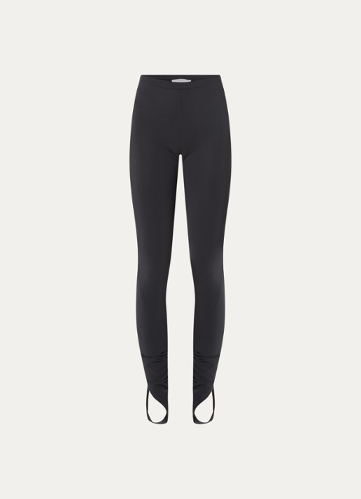 IRO Titanium skinny fit legging met ruches - voorkant 3 zwart