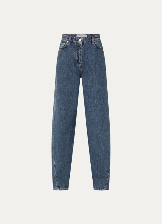IRO Twist high waist wide fit jeans met medium wassing - voorkant 2 indigo