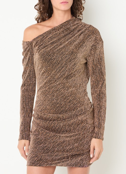 IRO Yonder mini jurk met strass en asymmetrische hals