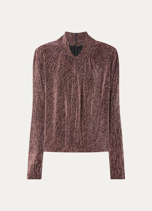 IRO Ysane top met strass - voorkant 3 bruin