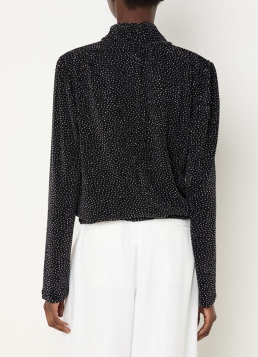 IRO Ysane top met strass - achterkant 4 zwart
