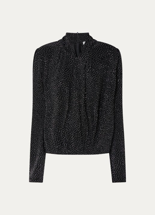 IRO Ysane top met strass - voorkant 2 zwart