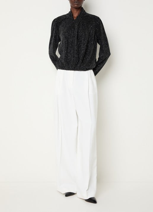 IRO Ysane top met strass - voorkant 3 zwart