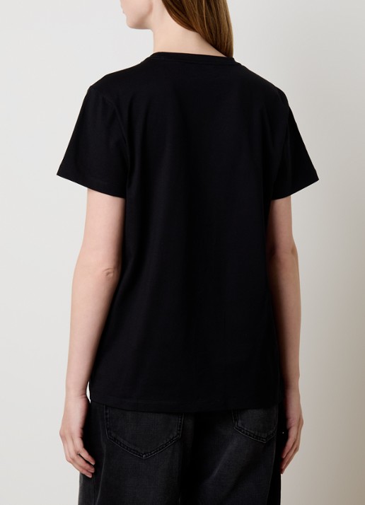 Isabel Marant Aby T-shirt met logoborduring - achterkant 5 zwart