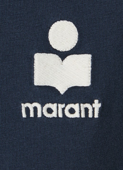 Isabel Marant Aby T-shirt met logoborduring - detail 5 donkerblauw