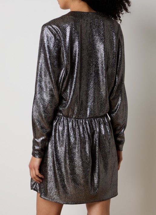 Isabel Marant Alexane mini jurk met lurex - achterkant zwart