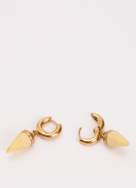Isabel Marant Be With You oorringen met hanger  - detail 3 creme