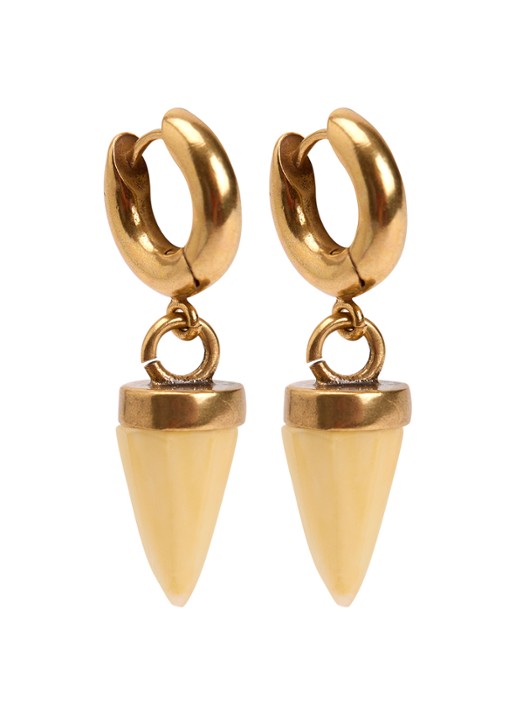 Isabel Marant Be With You oorringen met hanger  - voorkant creme