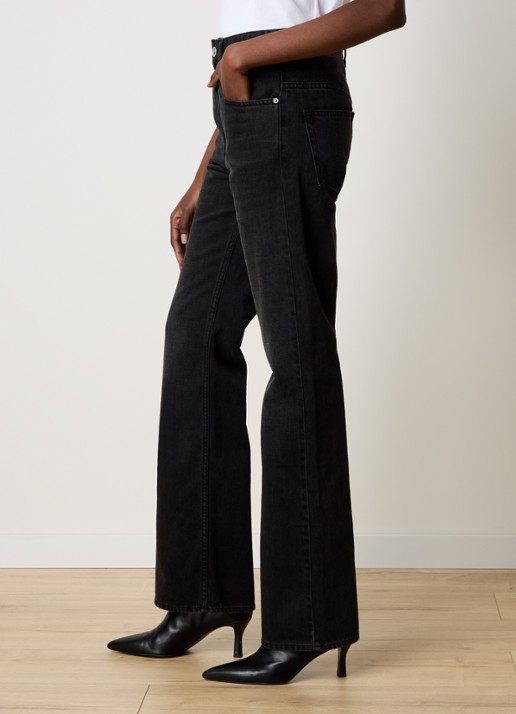Isabel Marant Belvira bootcut jeans met gekleurde wassing - detail 3 zwart