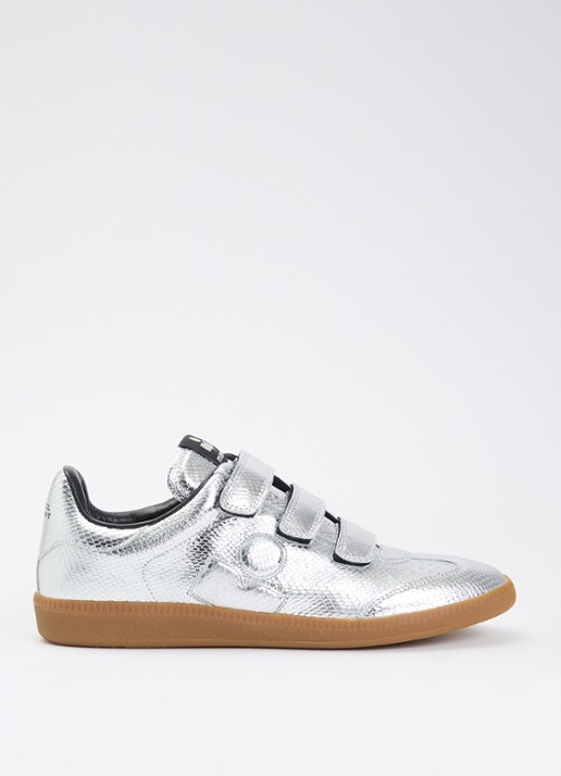 Isabel Marant Beth sneaker van kalfsleer met metallic finish