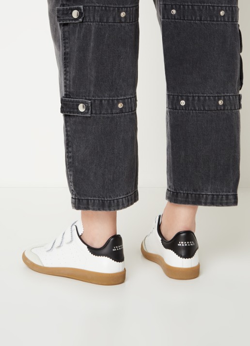 Isabel Marant Beth sneaker van kalfsleer  - voorkant 7 wit