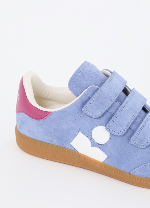 Isabel Marant Beth sneaker van kalfssuède  - detail 7 staalblauw