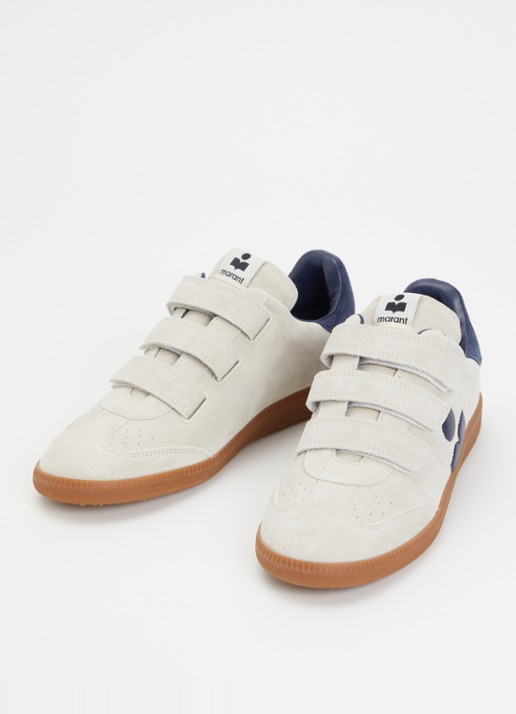Isabel Marant Beth sneaker van kalfssuède - detail grijs