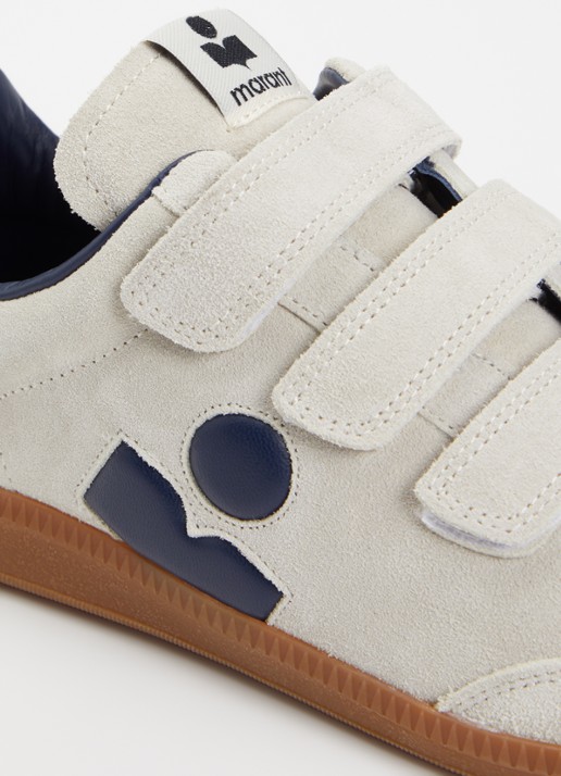 Isabel Marant Beth sneaker van kalfssuède - detail 4 grijs
