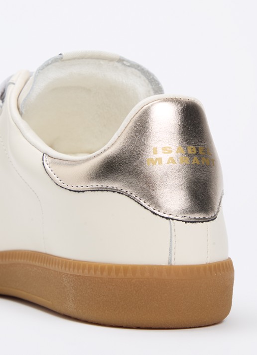 Isabel Marant Beth sneaker van leer met details van suède  - detail 4 beige