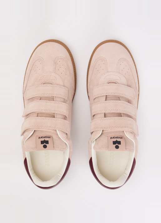 Isabel Marant Beth sneaker van leer met details van suède  - detail 2 oudroze
