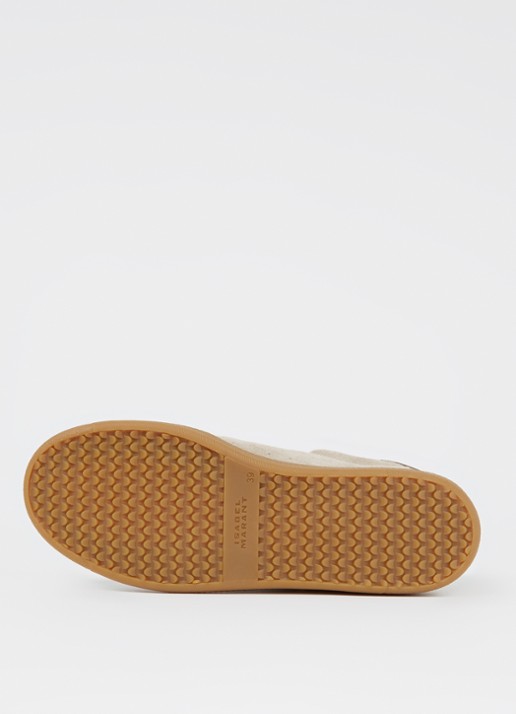 Isabel Marant Beth sneaker van suède met leren details - detail 4 taupe