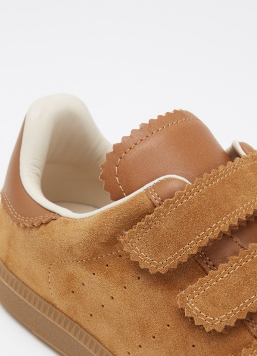 Isabel Marant Beth sneaker van suède met leren details - detail 6 cognac