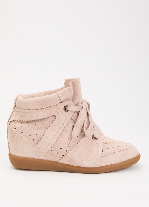 Isabel Marant Bobby sneakerwedge van suède