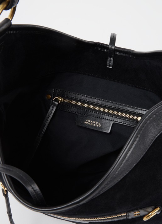 Isabel Marant Botsy Day schoudertas van kalfssuède - detail 3 zwart