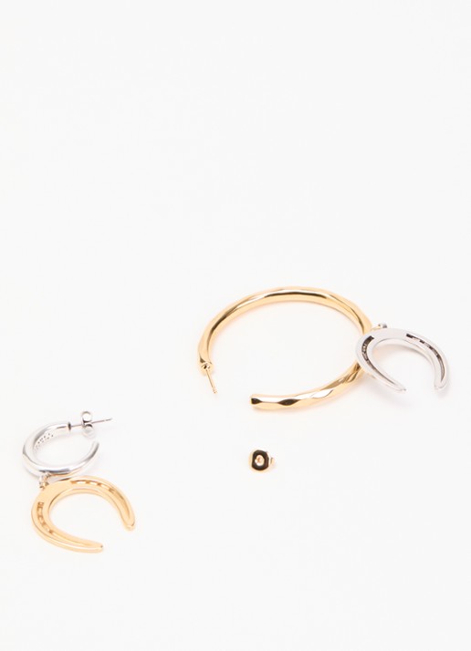 Isabel Marant Bryne oorstekers met hanger - detail zilver