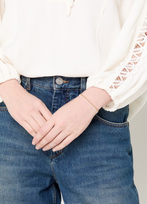 Isabel Marant Casablanca armband met bedels - voorkant 3 gebroken wit