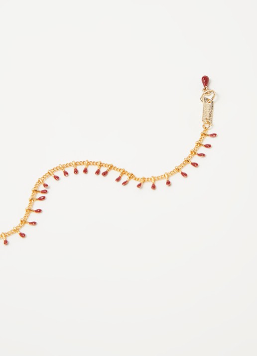 Isabel Marant Casablanca fijne armband met hangers - detail goud