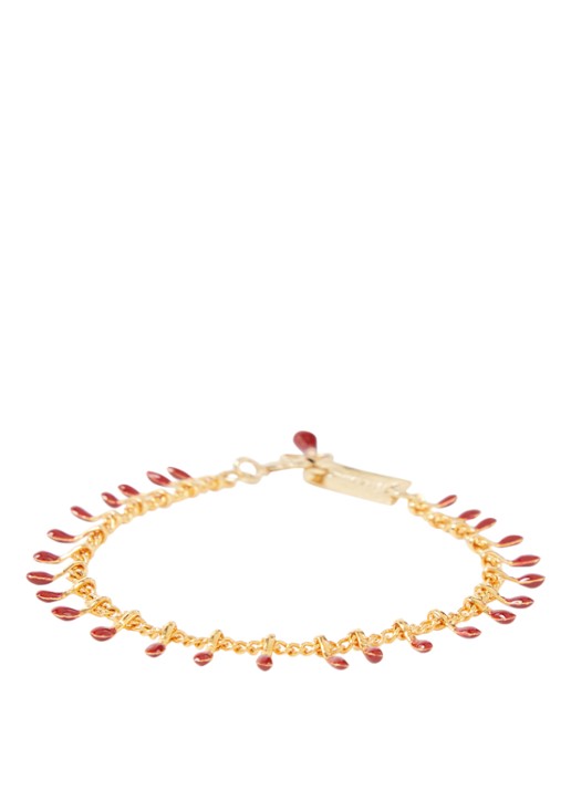 Isabel Marant Casablanca fijne armband met hangers - voorkant 2 goud