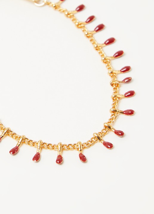 Isabel Marant Casablanca fijne armband met hangers - voorkant 3 goud