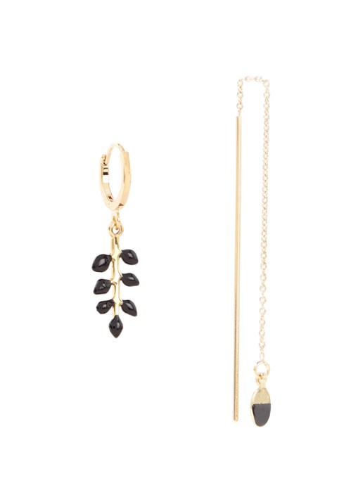 Isabel Marant Casablanca oorbellen met hanger - voorkant goud