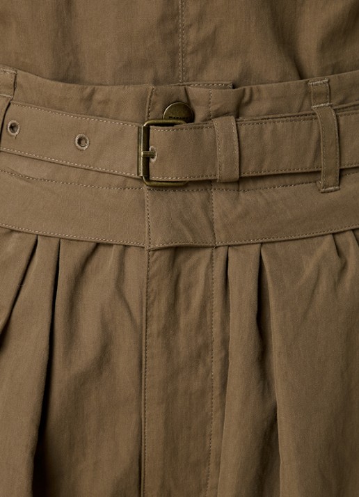 Isabel Marant Celia high waist loose fit broek met ceintuur - detail 5 khaki