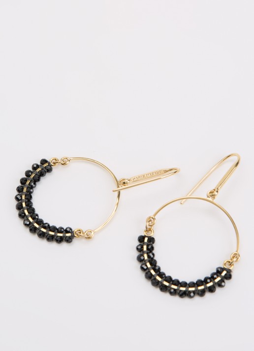 Isabel Marant Cesaria oorhangers - detail zwart