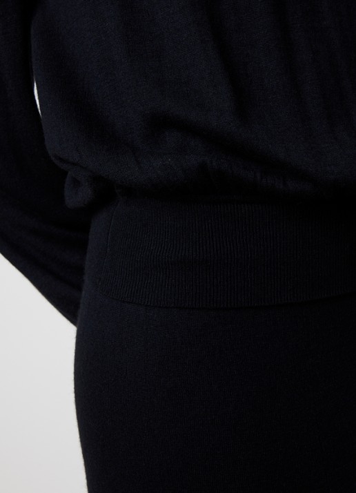 Isabel Marant Chady fijngebreide maxi jurk in wolblend - detail 2 zwart