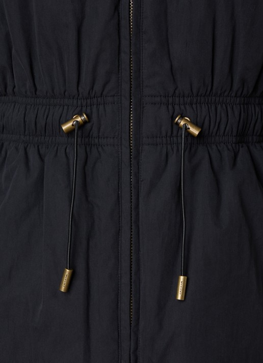 Isabel Marant Dastyni puffer jack met trekkoord en steekzakken - detail 3 antraciet